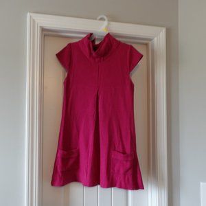De Rotchild  medium mock turtleneck hot pink shortsleeve dress